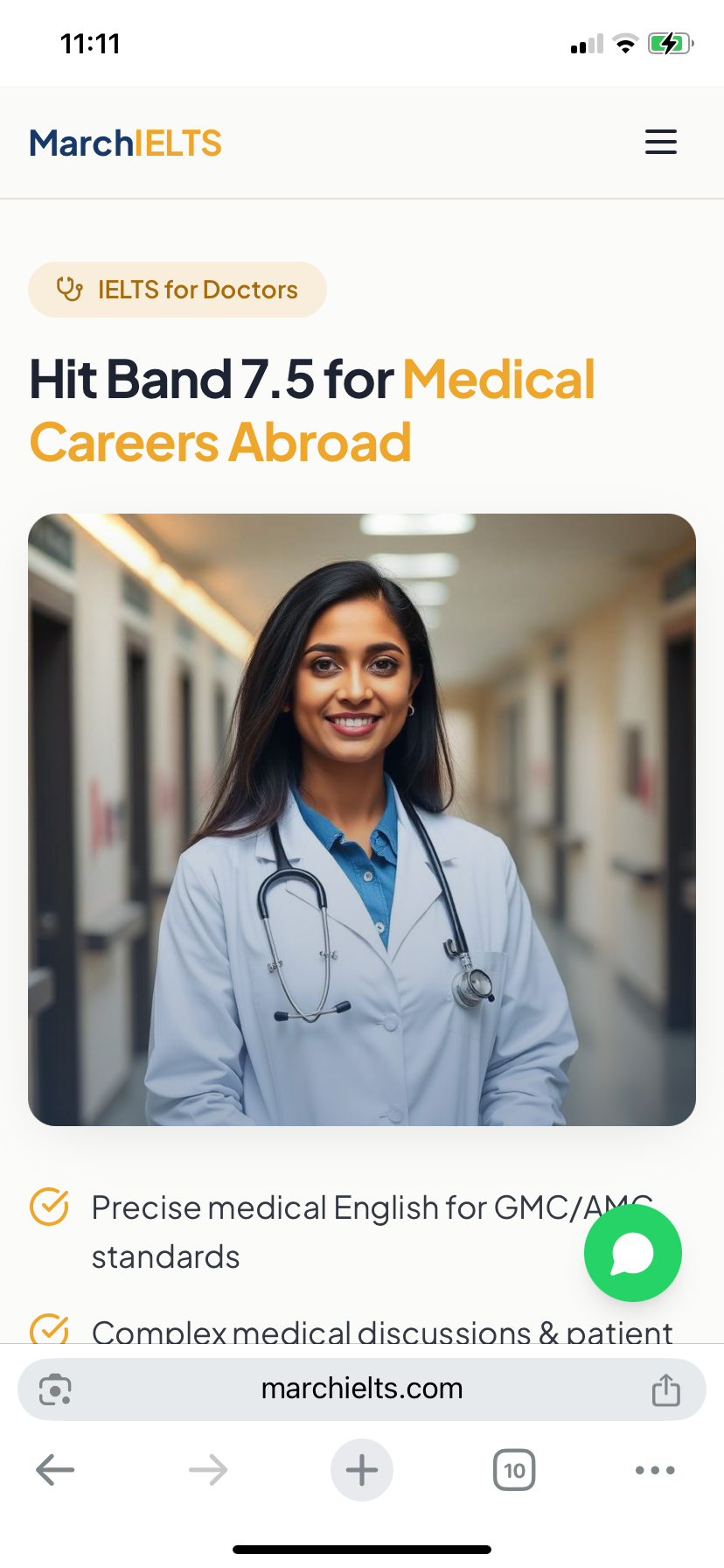 March IELTS mobile view